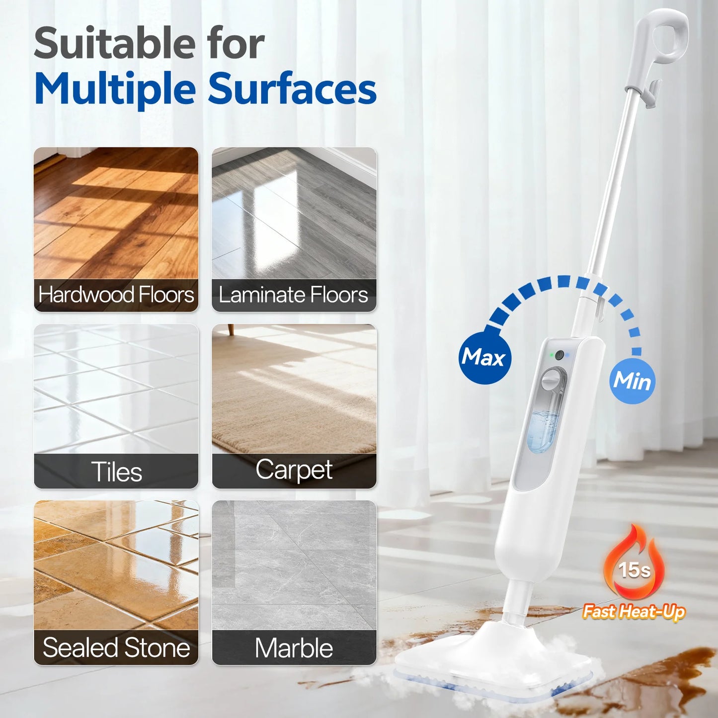 F2 Steam Mop Powerful 12-in-1 Handheld