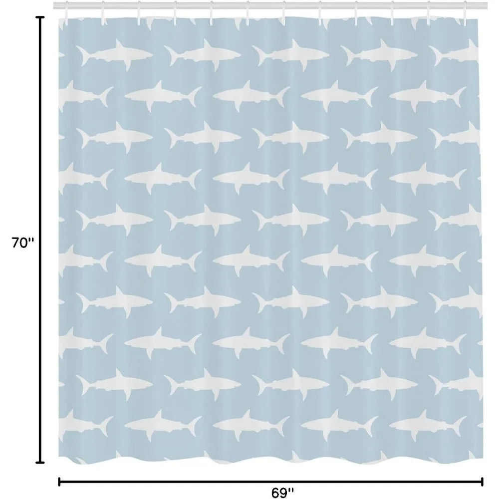 Fabric art print with ocean themed illustrations