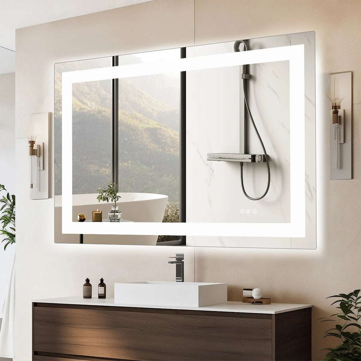 Wall 36"x 24"LED Bathroom Vanity Mirror