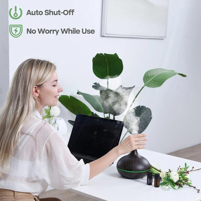 Oil Diffuser, 550ml Aromatherapy BPA-Free Essential Oil