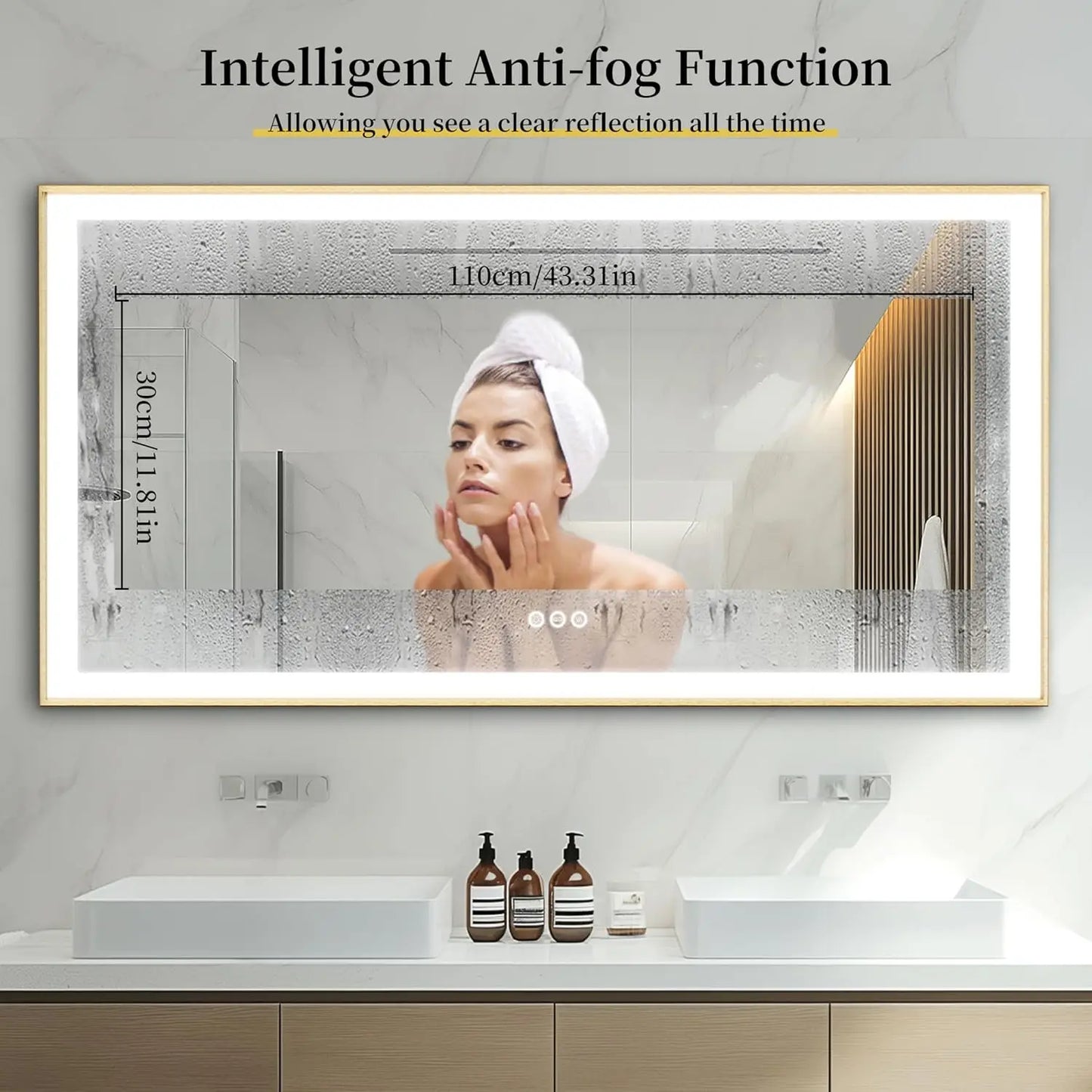 Large LED Bathroom Mirror