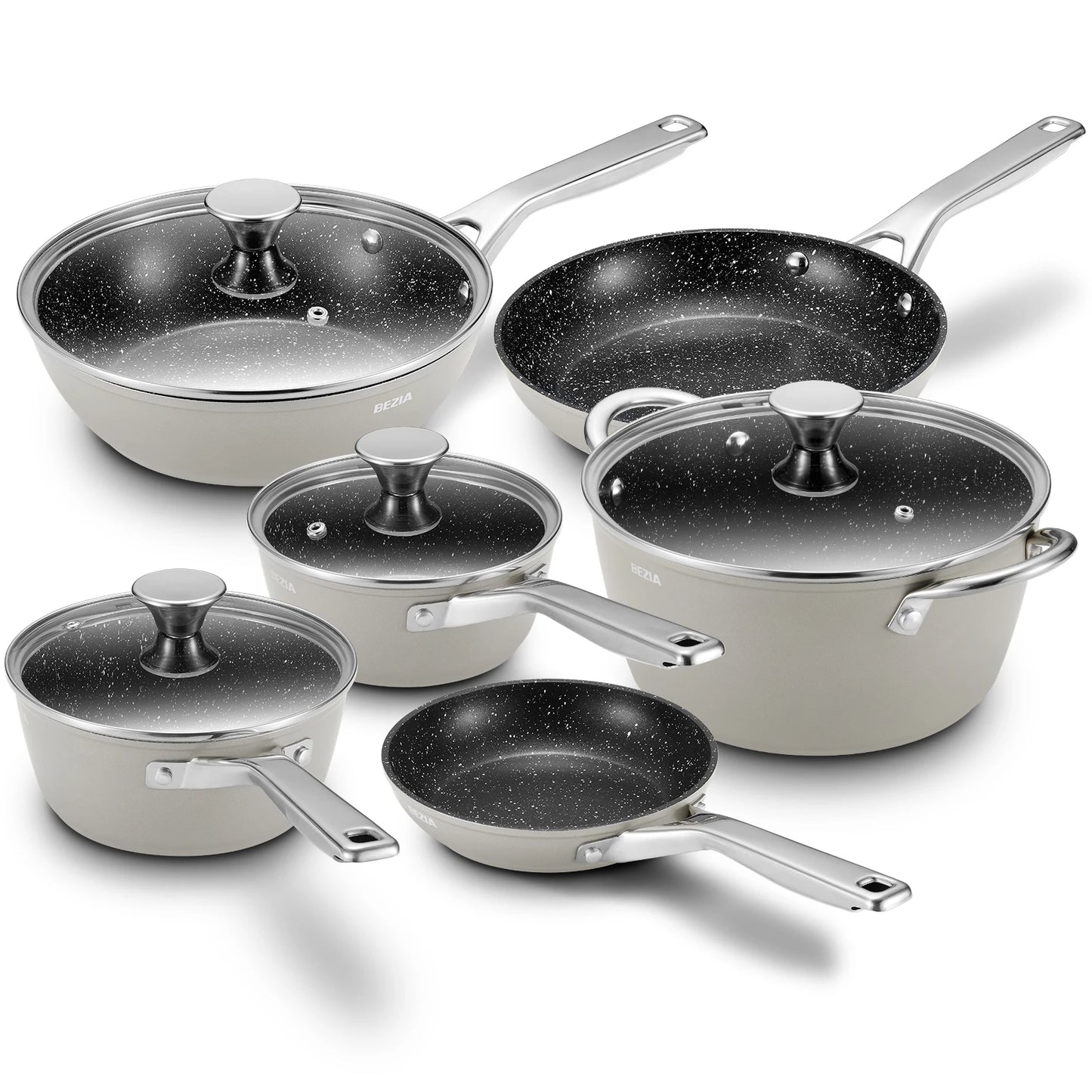 10 Piece Induction Cookware Nonstick