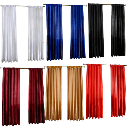 Solid Satin Door Window Curtain, Semi-Shading
