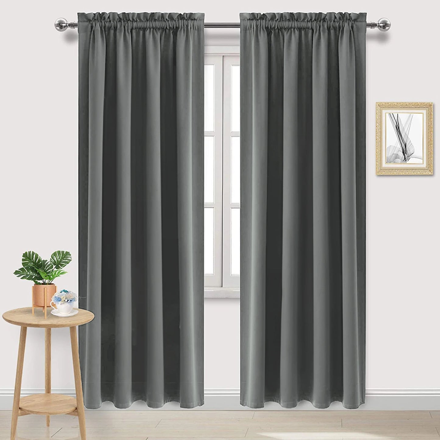 1 Panel Blackout Curtains Light Reducing Thermal Insulated Grommet