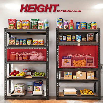 72"/60"H Garage Shelving, 2000LBS Capacity Heavy Duty Adjustable