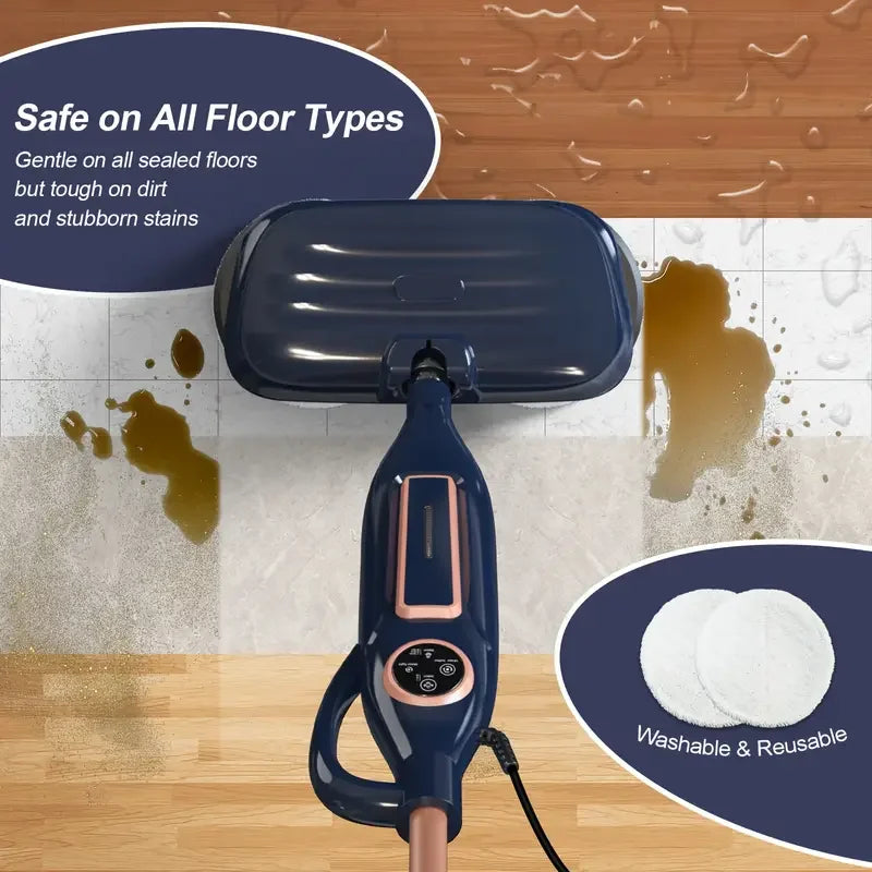 Steam Mop Cleaner w/Rotating Mop Pad-10 in 1-Lightweight