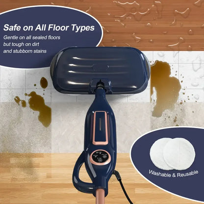 Steam Mop Cleaner w/Rotating Mop Pad-10 in 1-Lightweight