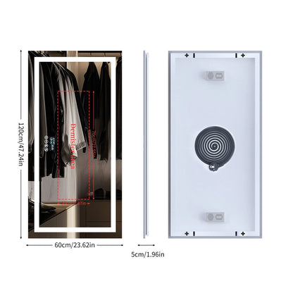 XXL Smart LED Wall Vanity Mirror Bluetooth Digital Display