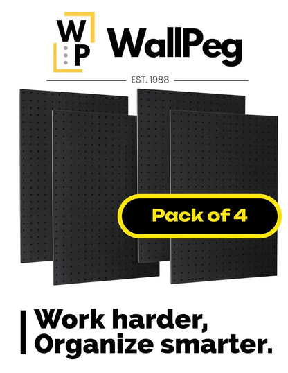 4-24x16 Inch Pegboard Panels, USA-Made Wall Organizer