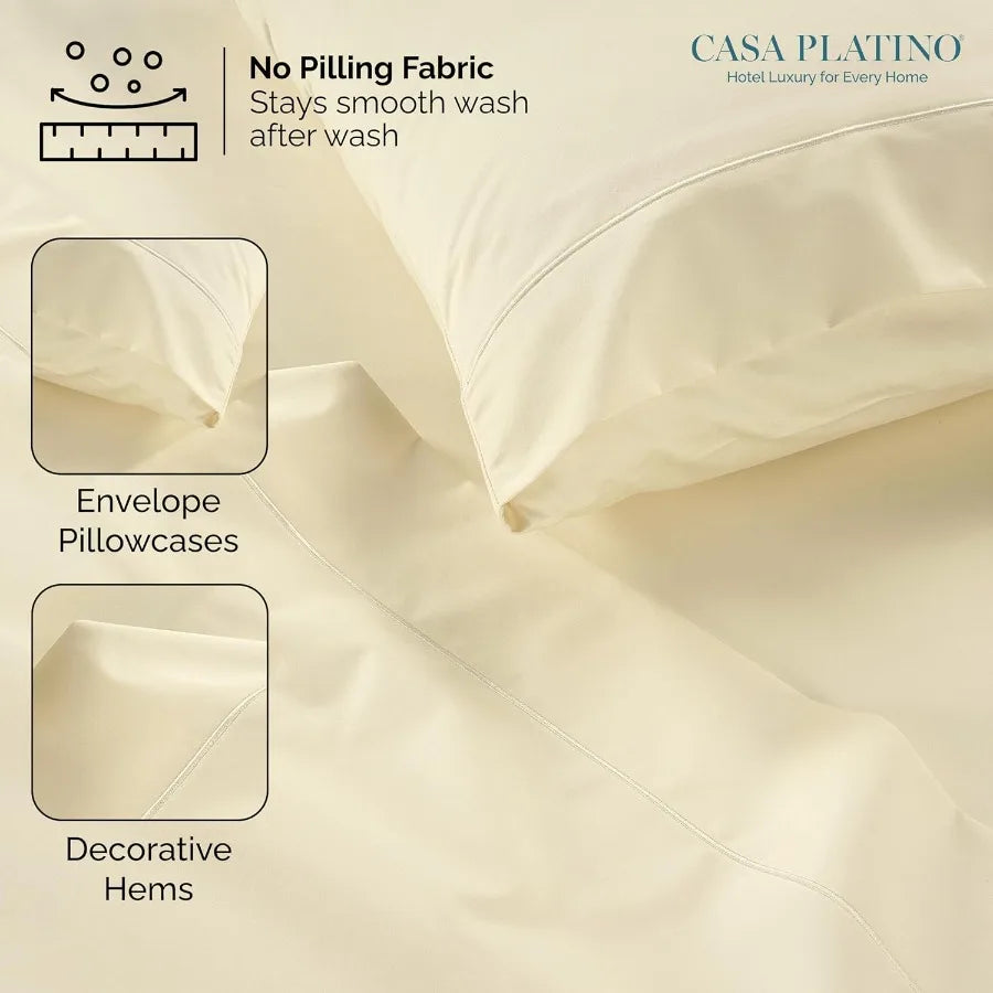 7 Piece 100 Egyptian Cotton Split King Sheet Set with 1000 TC