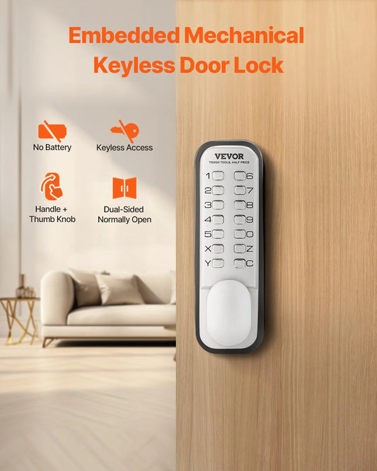 Mechanical Keyless Entry Door Lock 14 Key