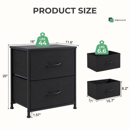 JHK Living Room Cabinet Layers Set of 2 Fabric Drawers