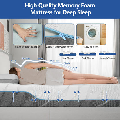 Extra Firm Full/Queen/King Mattress, 8/10 Inch Medium -Flippable