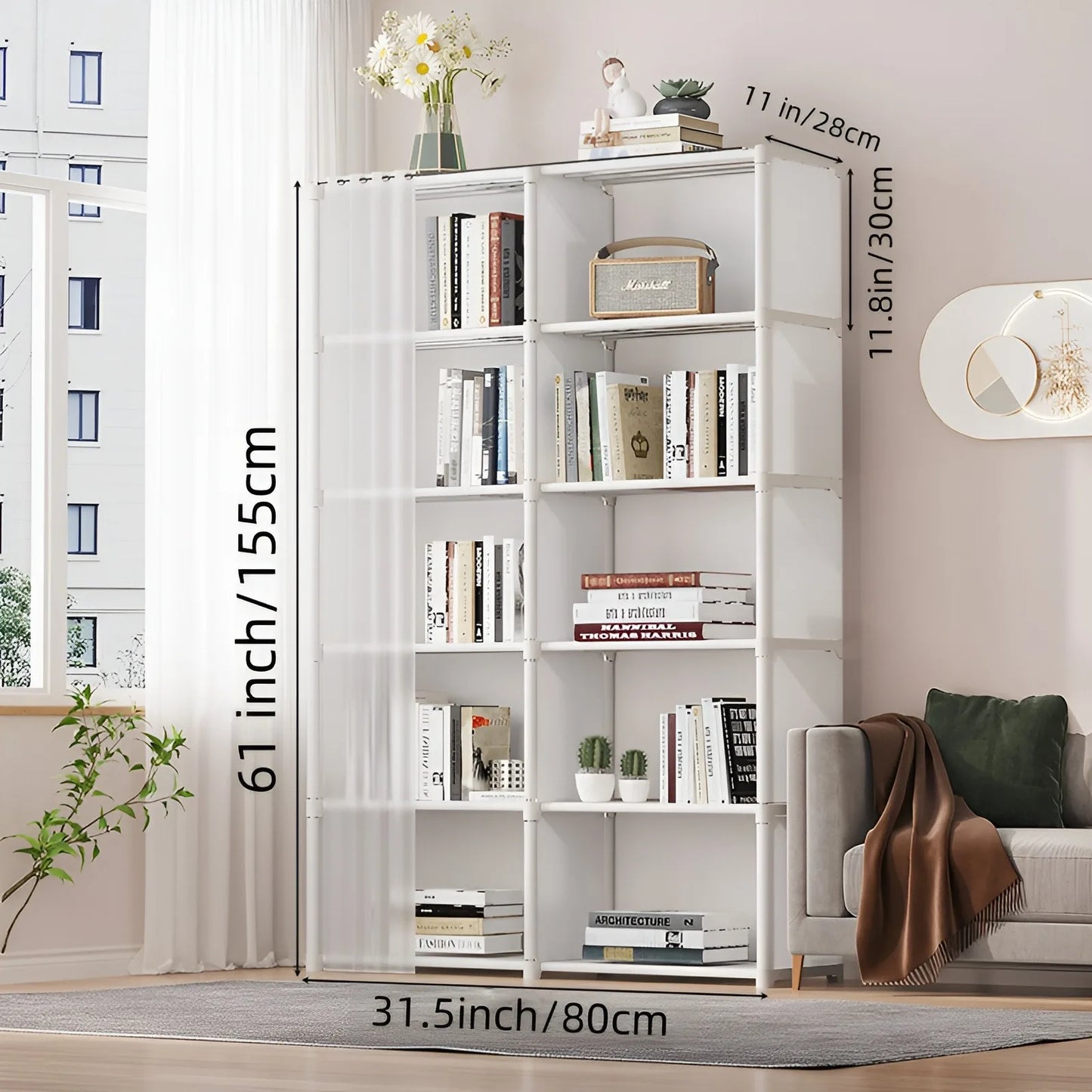 6-Layer Bedroom Clothes Closet, Storage Rack Wardrobe