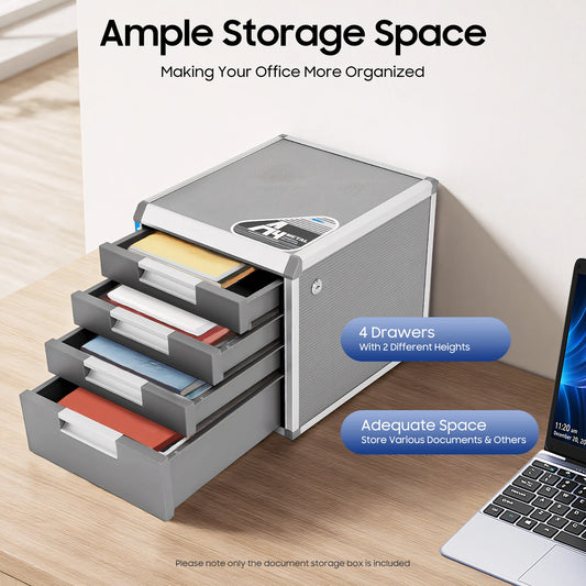 4 Layers Locking Drawer Cabinet, Aluminum Alloy