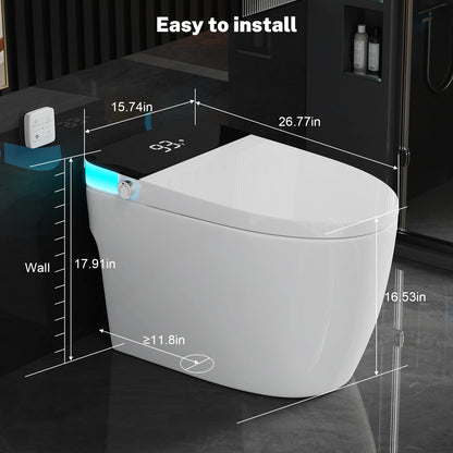 Smart Heated Bidet Toilet UL Certified Leak Protection
