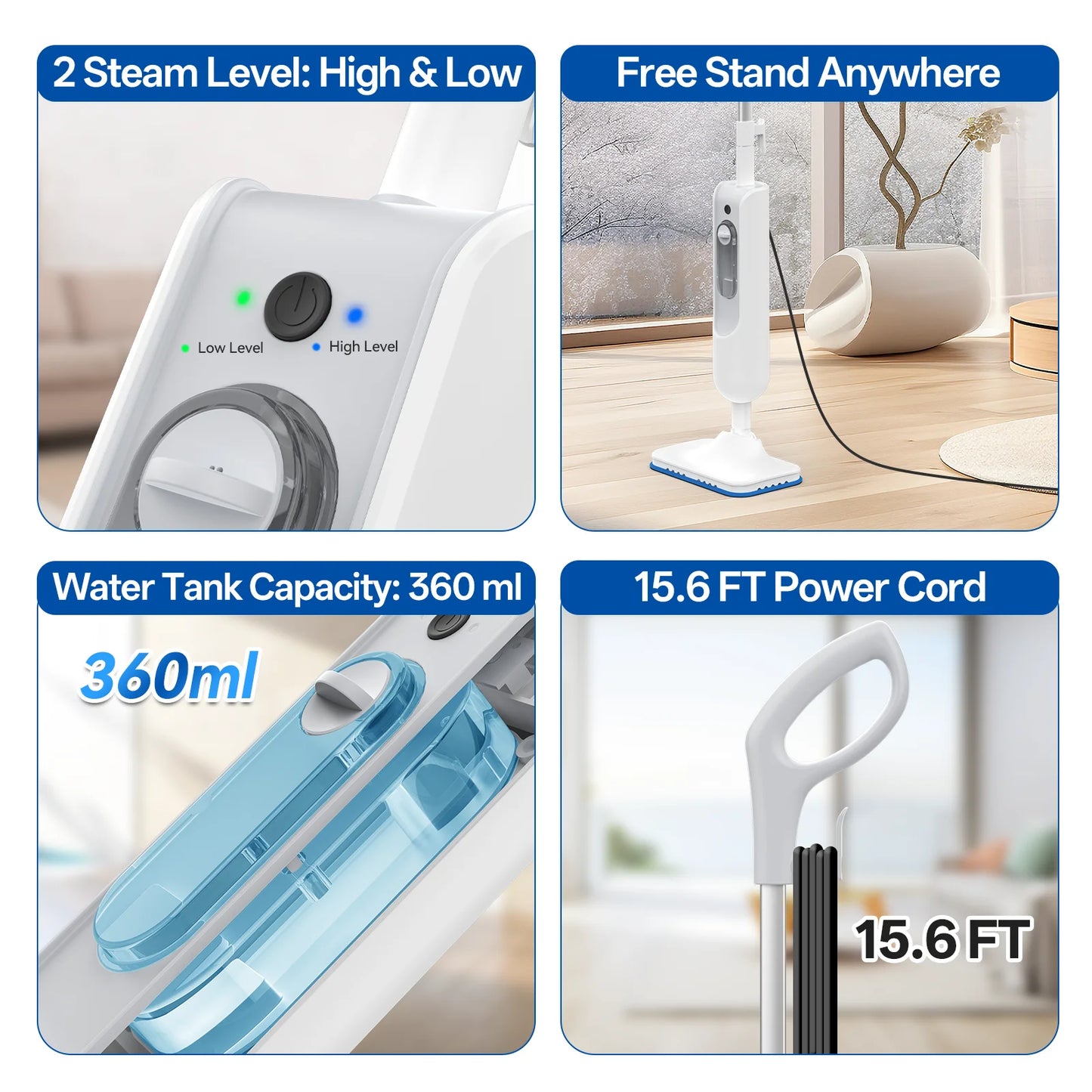 F2 Steam Mop Powerful 12-in-1 Handheld