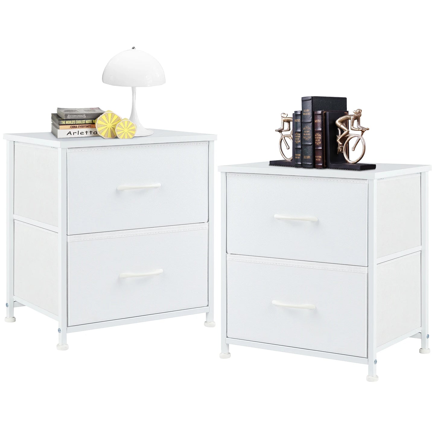 JHK Living Room Cabinet Layers Set of 2 Fabric Drawers