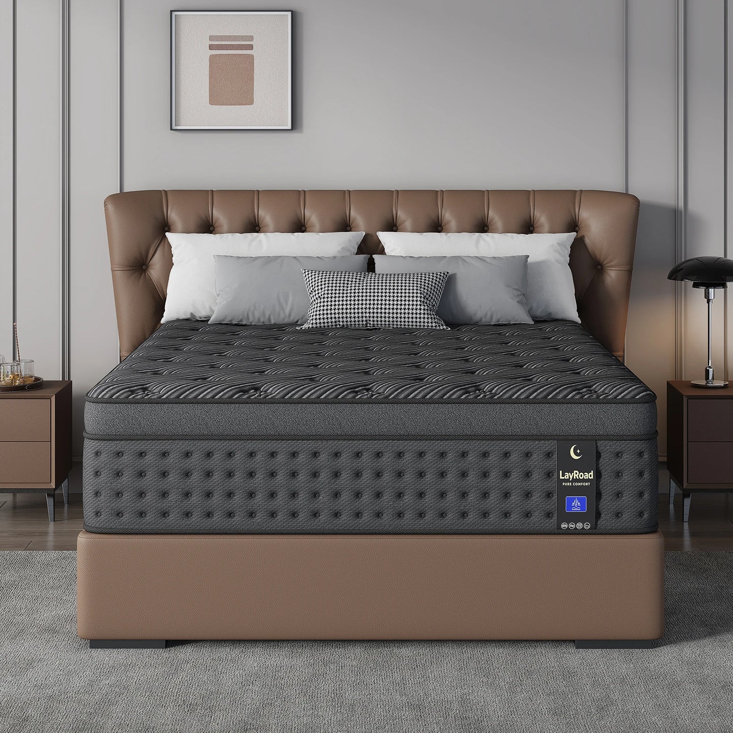 12"/14"Mattress in a Box Hybrid Spring Memory Foam,Euro Top