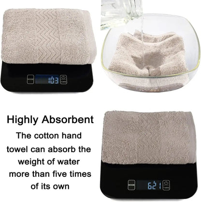 100% Cotton Hand Towels, Ultra Soft & Highly Absorbent Bathroom Face Towels 2-Pack Khaki