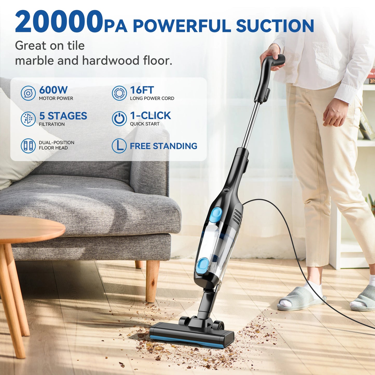 Extra Long Corded Vacuum Cleaner