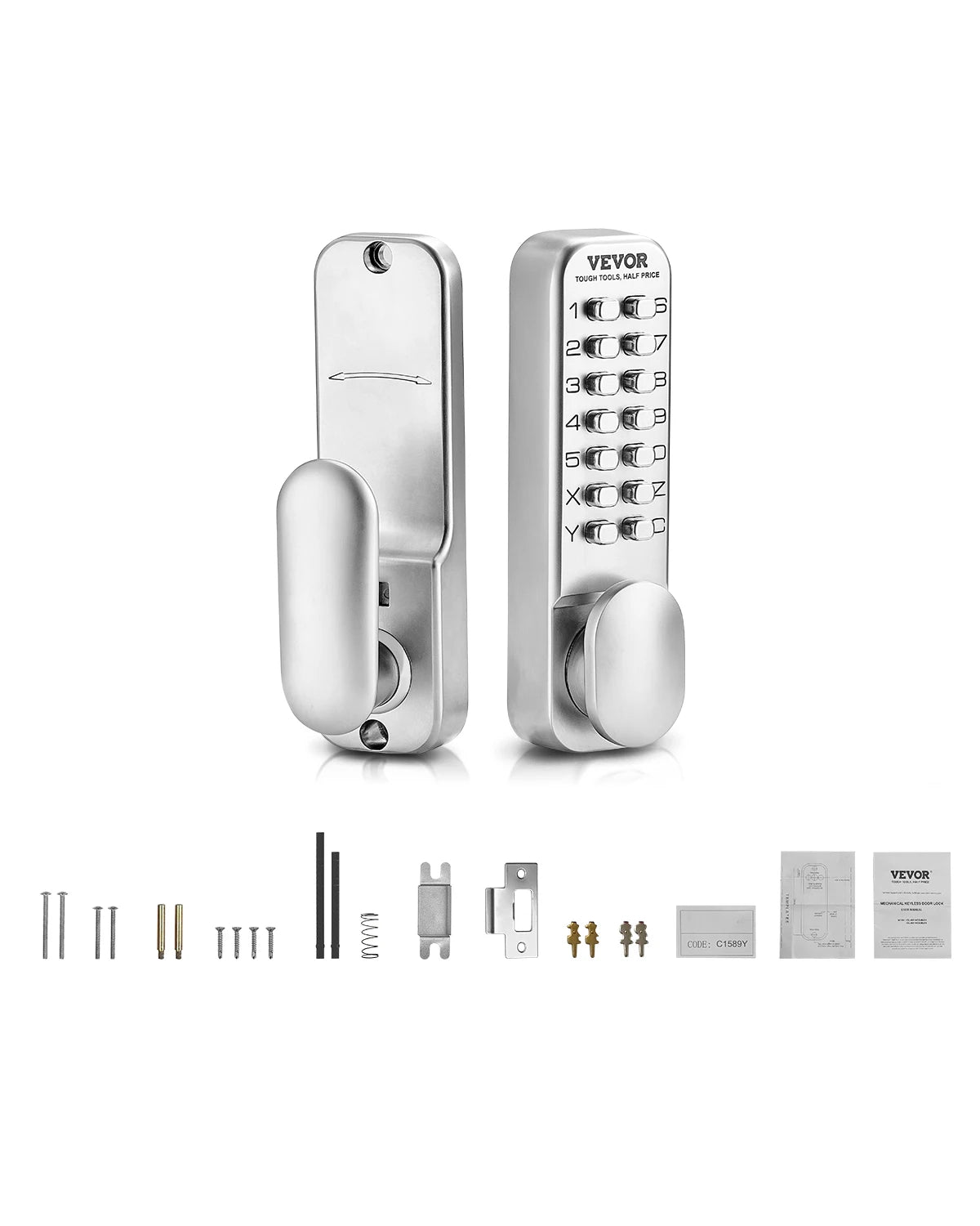 Mechanical Keyless Entry Door Lock 14 Key