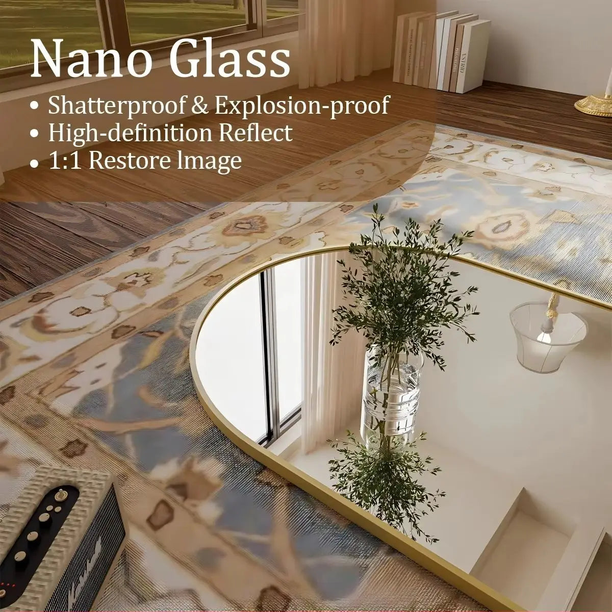 Arched Full Length Mirror, Standing or Hanging