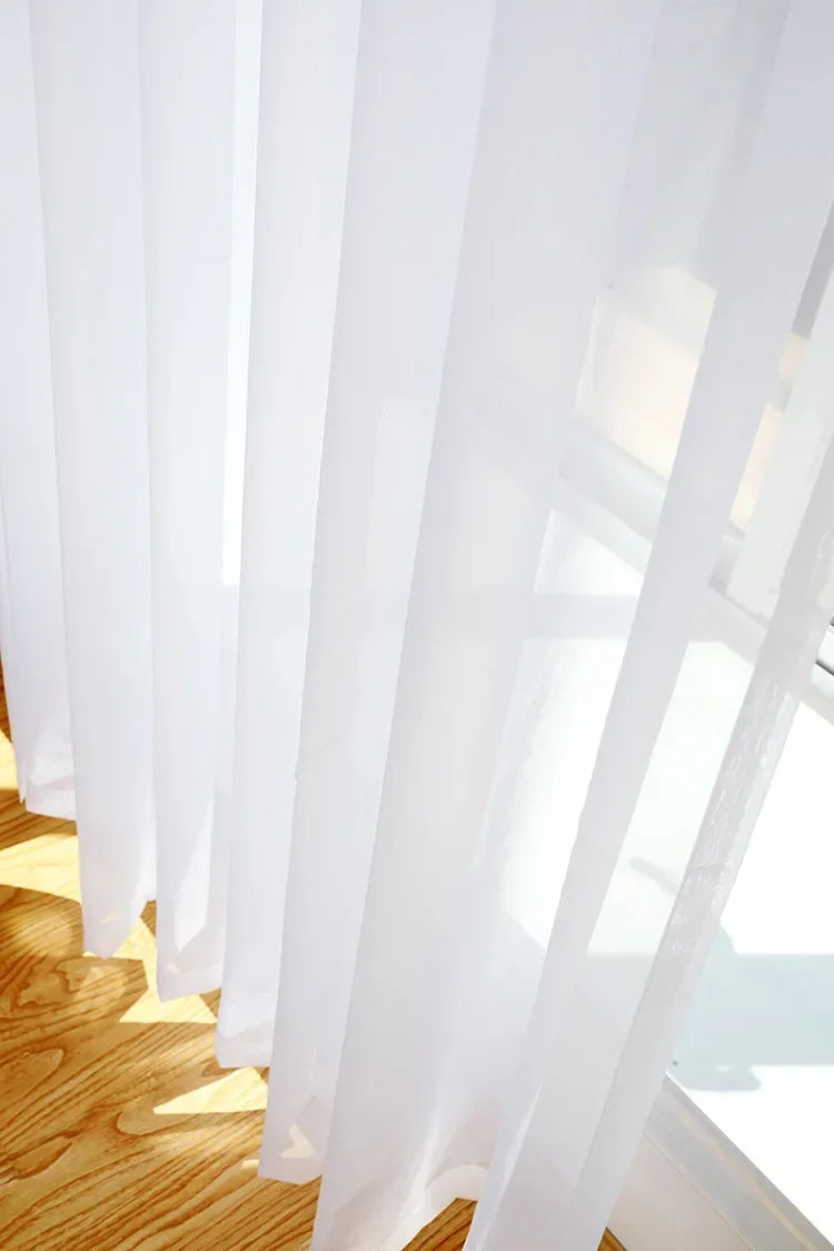 Custom Size, Transparent Tulle Curtain, Grommet