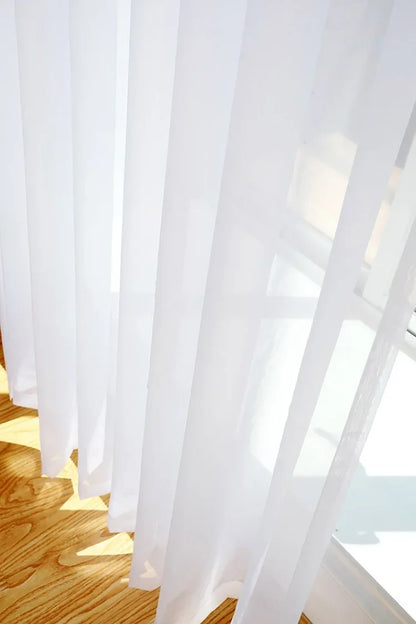 Custom Size, Transparent Tulle Curtain, Grommet