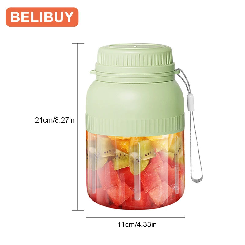 500/1300ML Electric Juicer Cup 6 Blades Mini Fresh Juice Blender