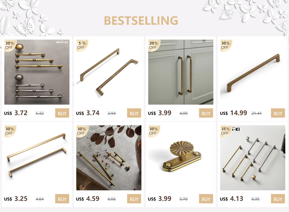 Antique Brass/Stainless Steel Cabinet Handles/Drawer Pulls