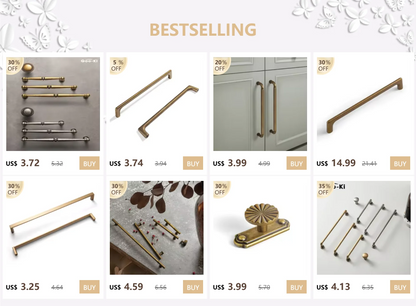 Antique Brass/Stainless Steel Cabinet Handles/Drawer Pulls
