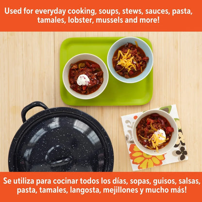 6Qt Enamel Stock Pot Heavy Duty Cooking Pot