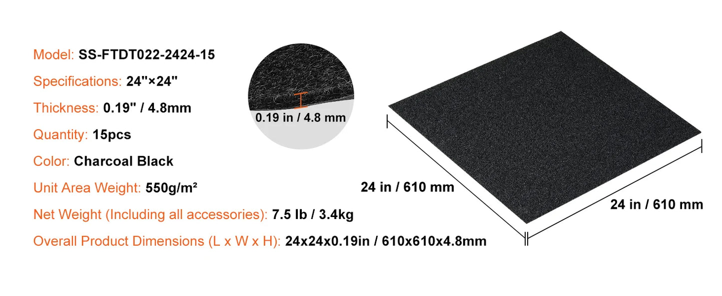 Carpet Tiles Peel & Stick Self Adhesive Carpet-Indoor/Outdoor