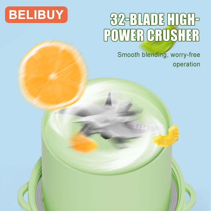 500/1300ML Electric Juicer Cup 6 Blades Mini Fresh Juice Blender