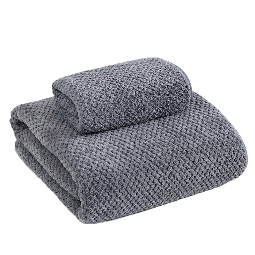 Large Bath Towel, Thickened Absorbent Coral Fleece Towel