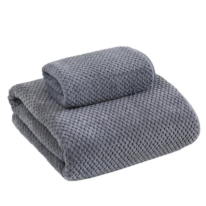 Large Bath Towel, Thickened Absorbent Coral Fleece Towel