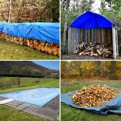 Waterproof Heavy Tarpaulin Tarp Sheet Cover with Reinforced Grommets
