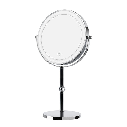 Lighted Makeup Mirror with Brighter Lights,1x/10xTrue HD Magnifying, Rechargeable