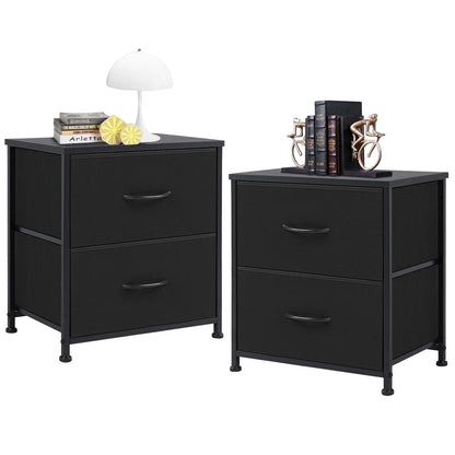 JHK Living Room Cabinet Layers Set of 2 Fabric Drawers
