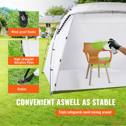 Portable Paint Booth/Shelter 7.5x5.2x5.2/10x7x6ft