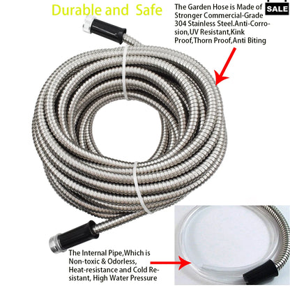 25 Ft Stainless Steel Water Pipe Hose