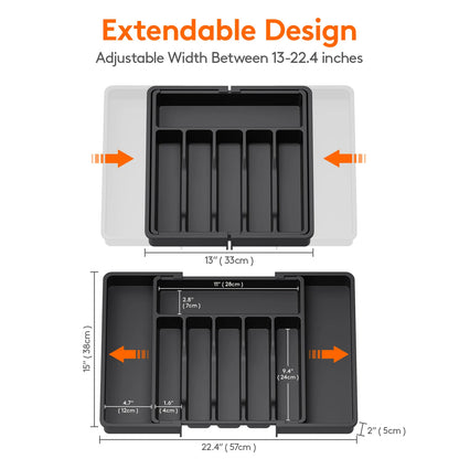 Large Expandable Silverware Organizer