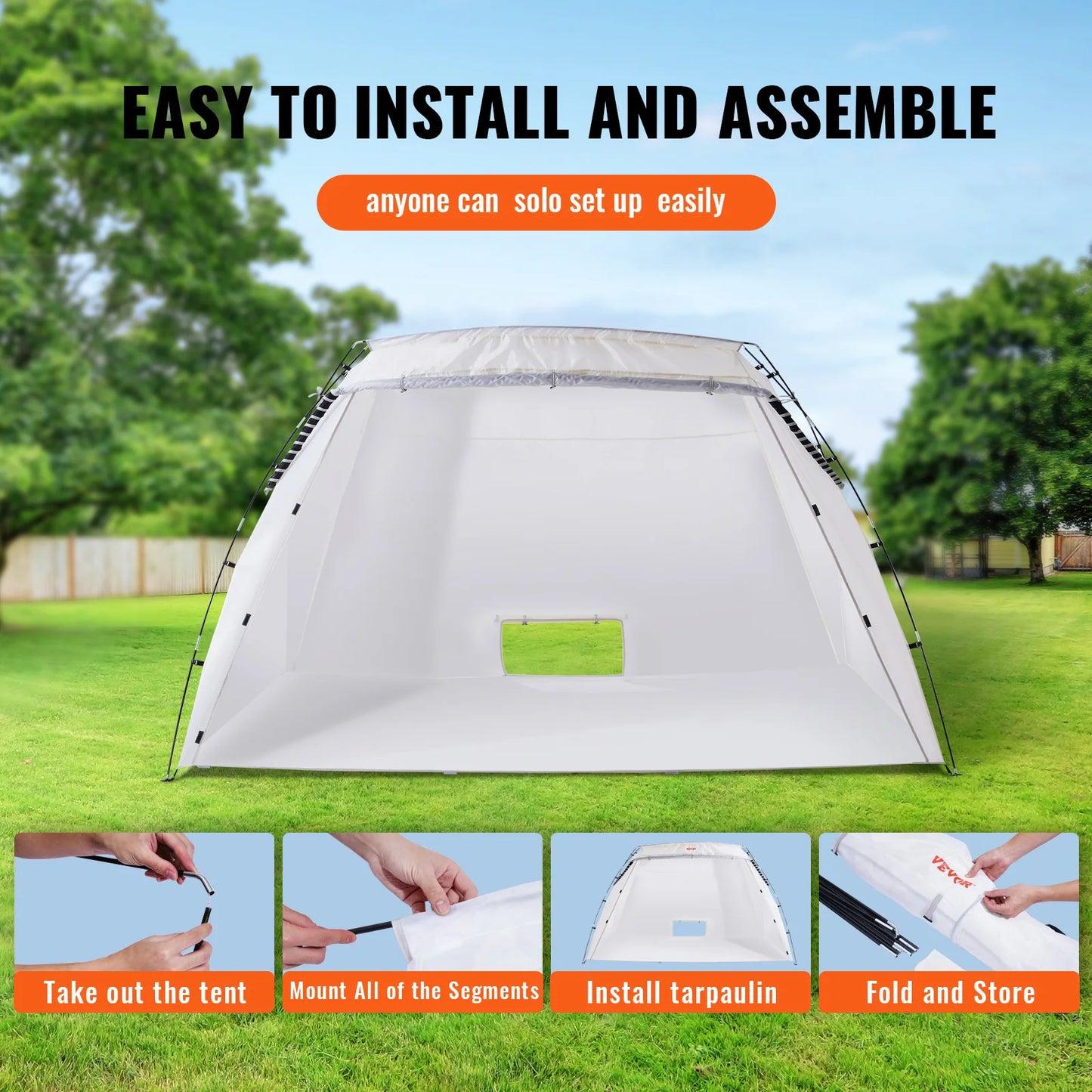 Portable Paint Booth/Shelter 7.5x5.2x5.2/10x7x6ft