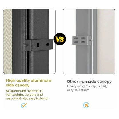 Retractable Side Awning- Garden Terrace Sunshade/Screen Privacy/Divider