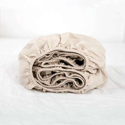 Linen Fitted Sheet (1 Piece) - 14 Inch Deep Pocket Mattress Cover
