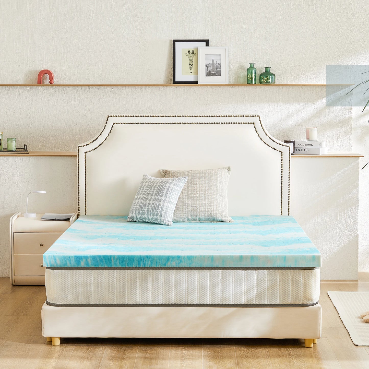 2-4 Inch Memory Foam Soft Mattress Topper -Gel Cooling