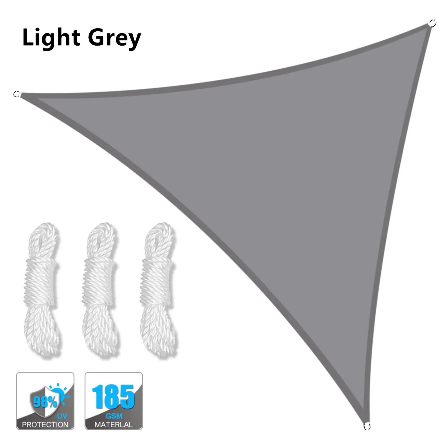 5x5x5/2x2x2M Waterproof Sun Shelter Triangle Sunshade
