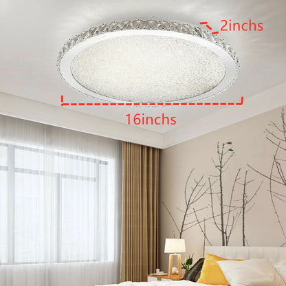 16" Modern Crystal Ceiling Light Pendant Lamp, LED Chandelier Raindrop Design