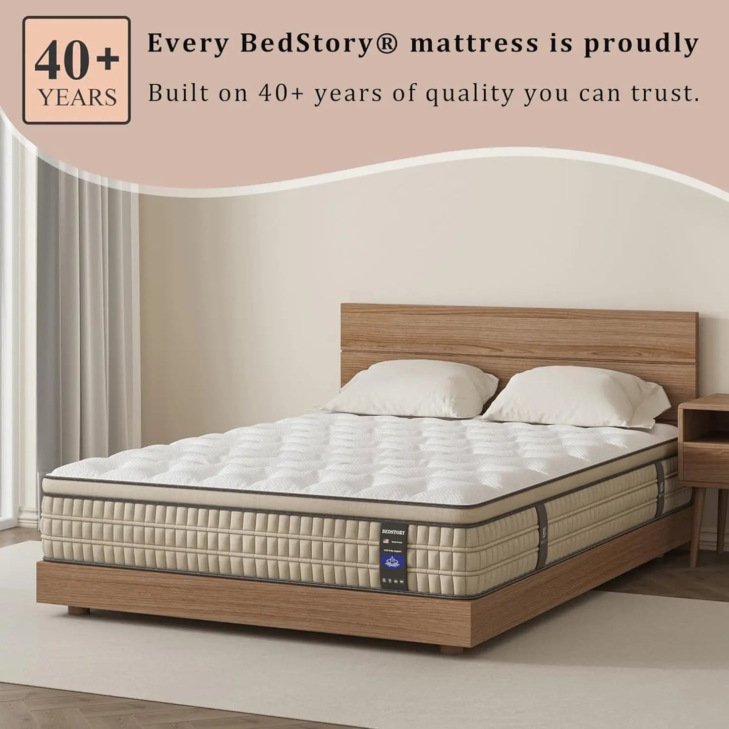12 Inch Full/King Hybrid Gel Memory Foam Mattress,